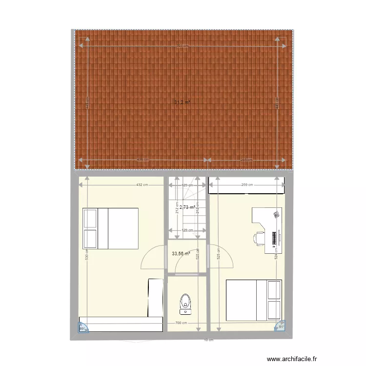 Maison 1. Plan de 