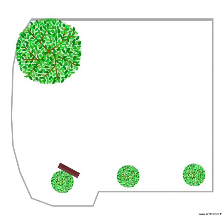 place des jardins état initiale. Plan de 0 pièce et 0 m2