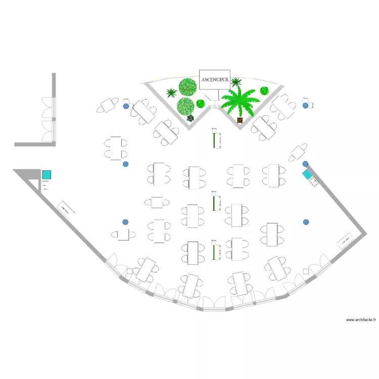 SALLE RESTAURANT. Plan de 