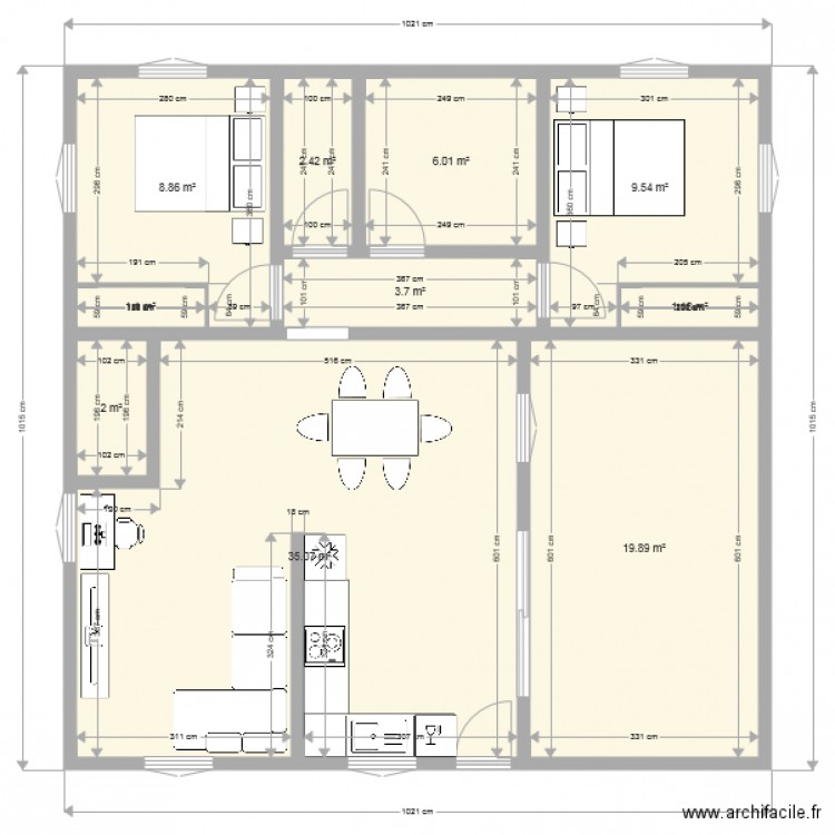 m22. Plan de 0 pièce et 0 m2