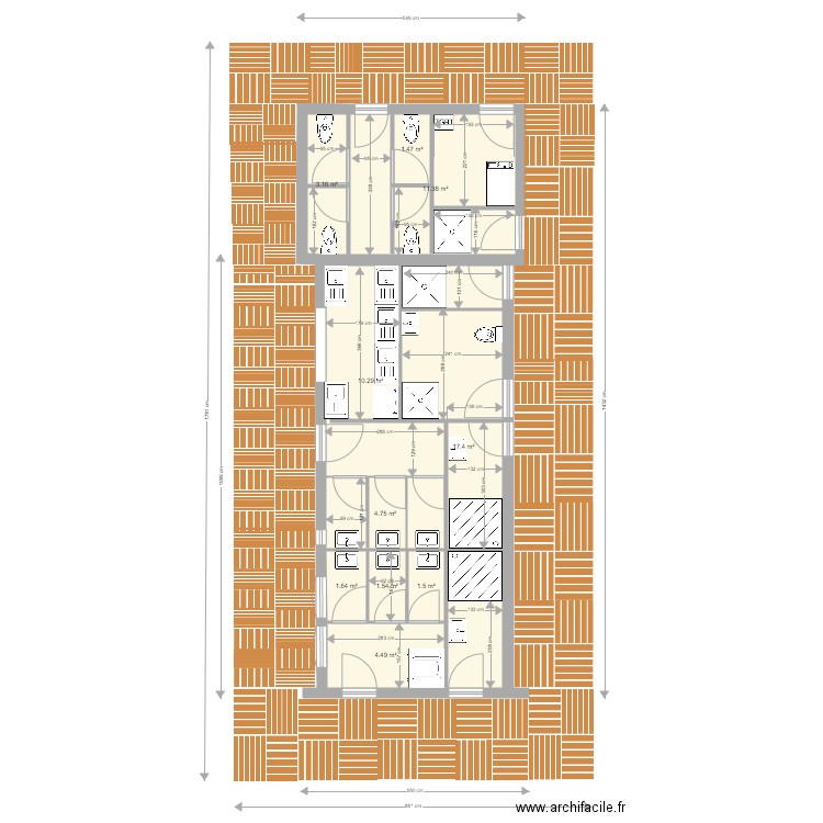 bloc. Plan de 0 pièce et 0 m2