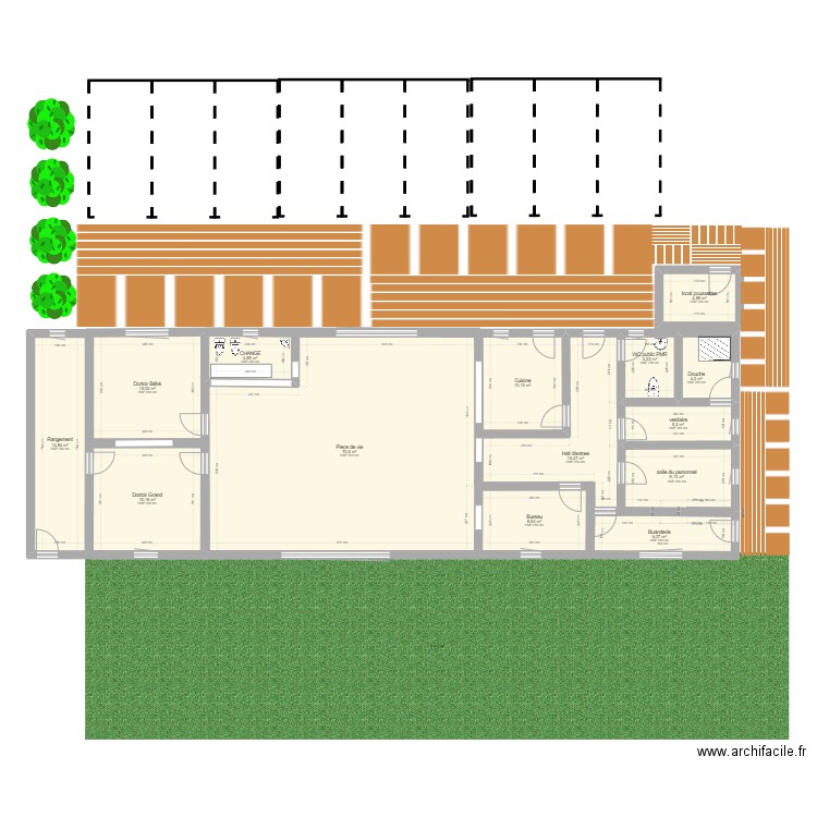 PLAN MAM . Plan de 14 pièces et 187 m2