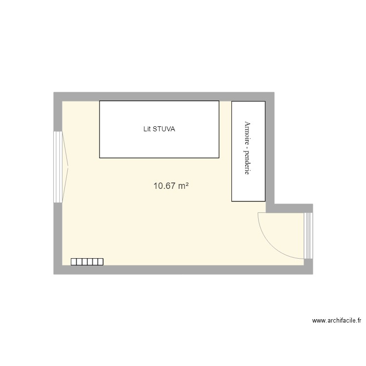 Chambre 2 Appartement. Plan de 0 pièce et 0 m2
