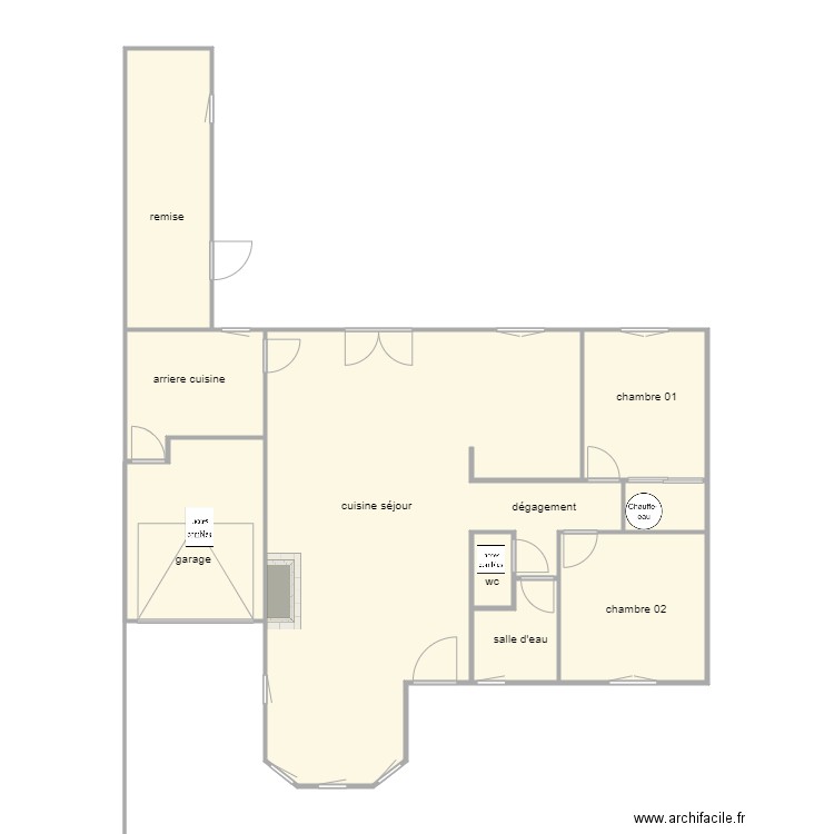 gousse 1436 am. Plan de 9 pièces et 97 m2