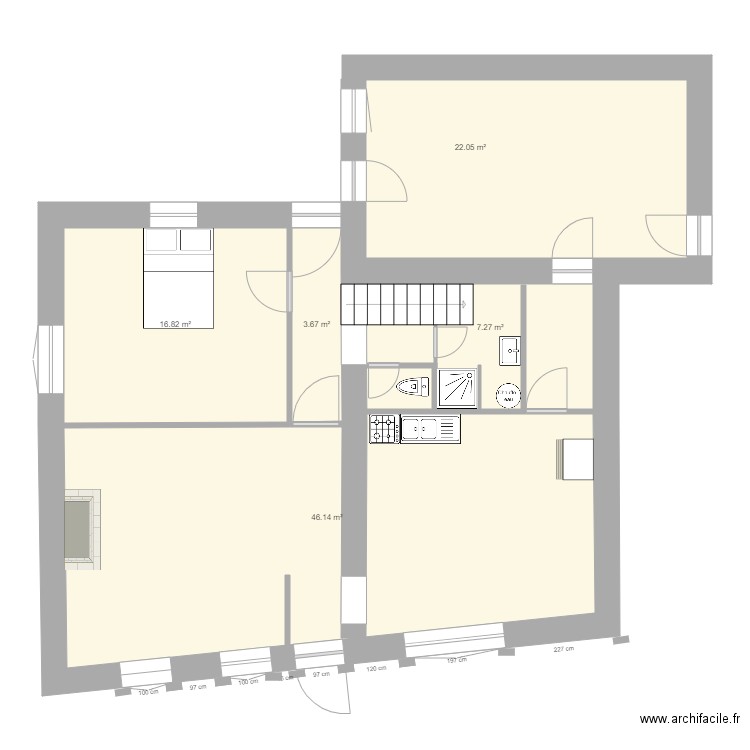 marrenne 2 cuisine meuble ikea. Plan de 0 pièce et 0 m2