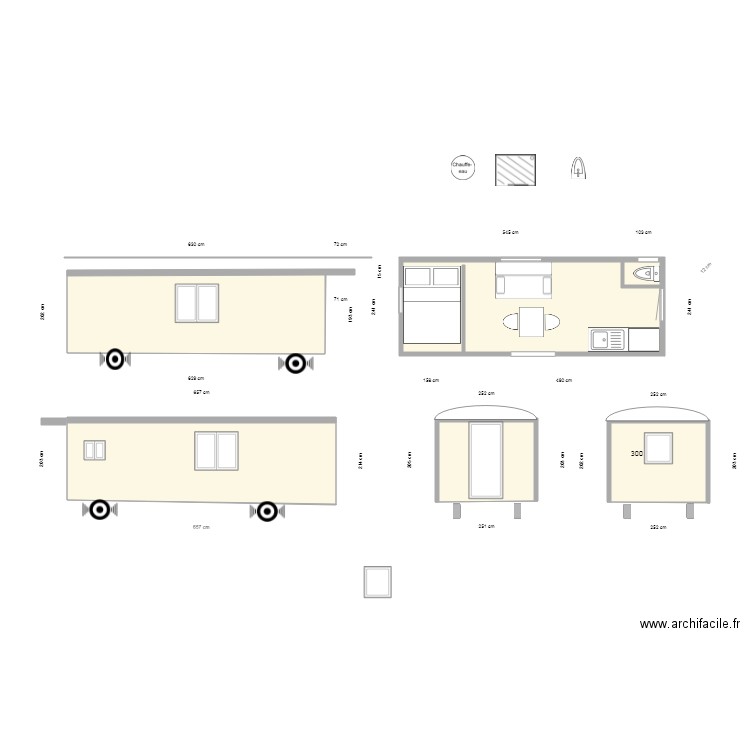 roulOTTE 650  r  faugier aménagé. Plan de 0 pièce et 0 m2