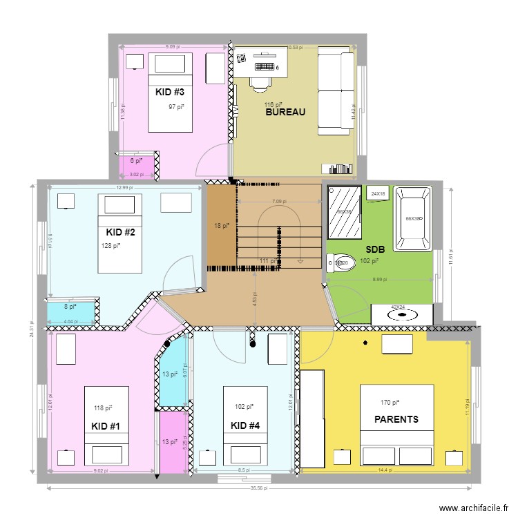 etag2 chablis10. Plan de 0 pièce et 0 m2