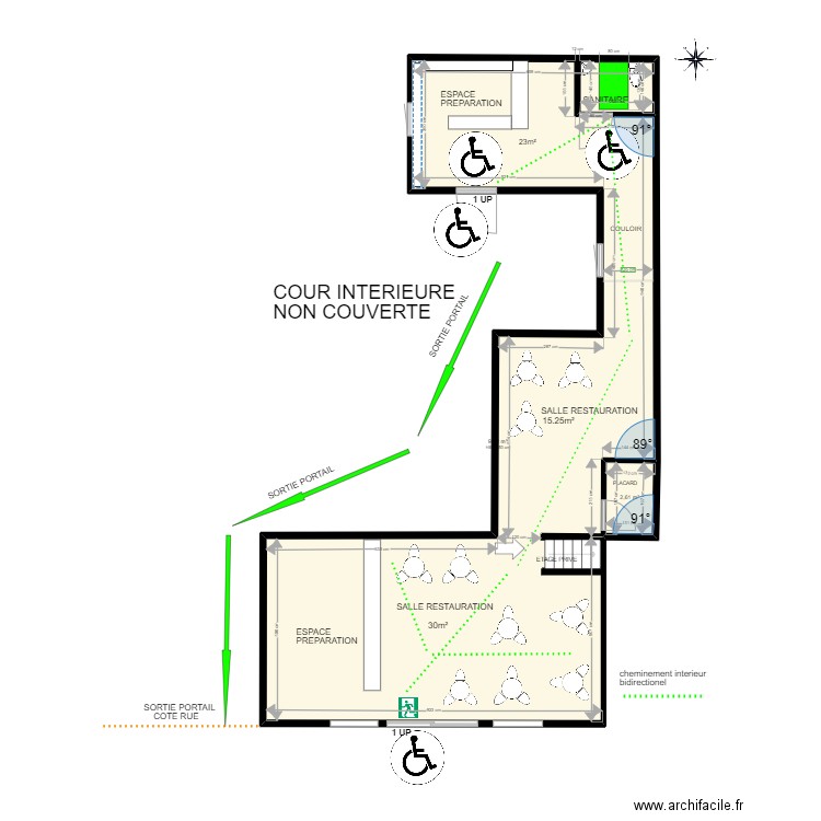 BEDOUIN. Plan de 2 pièces et 98 m2