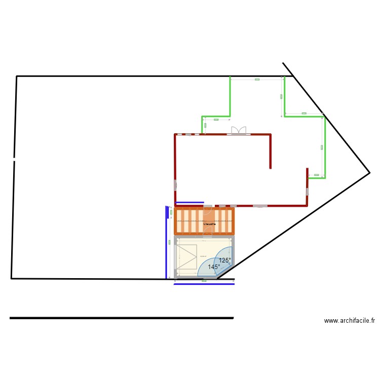 Favone Garage Variante 2. Plan de 8 pièces et 28 m2