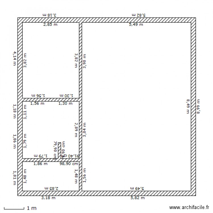 plan de maison 9x9