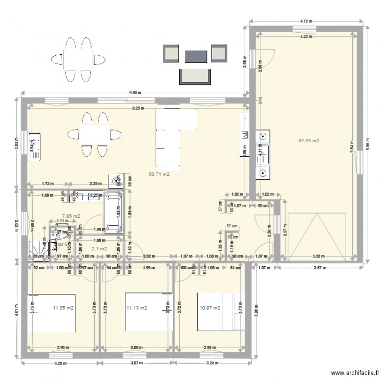 Maison Grane. Plan de 0 pièce et 0 m2