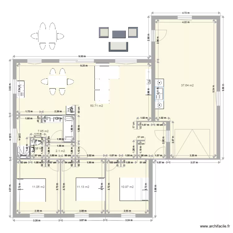 Maison Grane. Plan de 