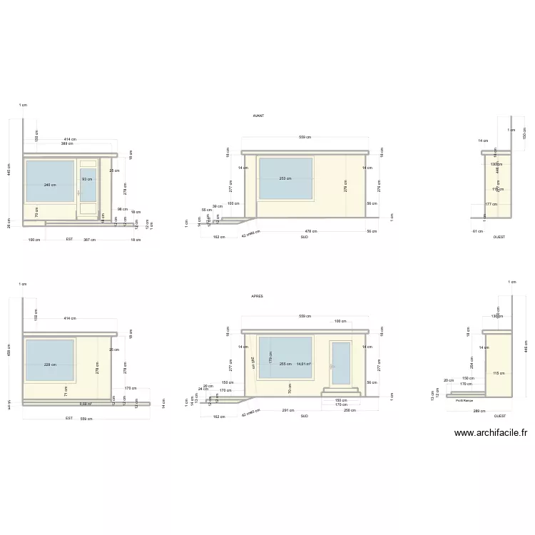 FACADE SALON. Plan de FACADE SALON. Plan de