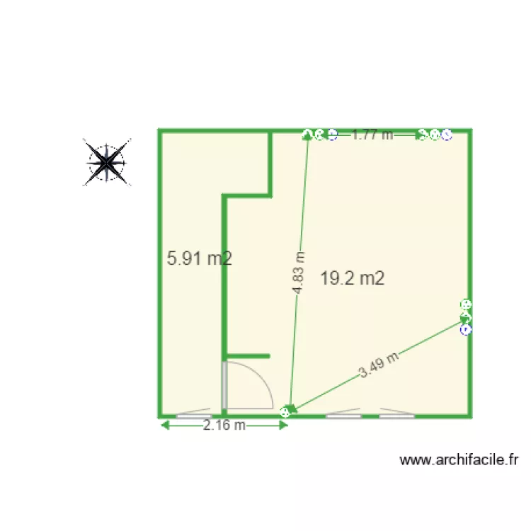 Haut Chambre réseau prises. Plan de Haut Chambre réseau prises. Plan de