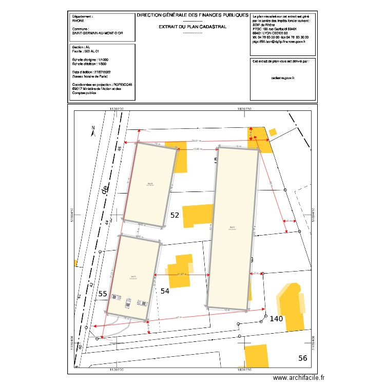 saint germain au mont d'or v2. Plan de 3 pièces et 1920 m2