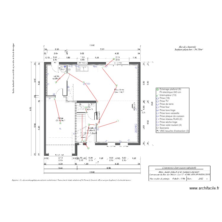 SARAZIN DILLY RDC. Plan de 0 pièce et 0 m2