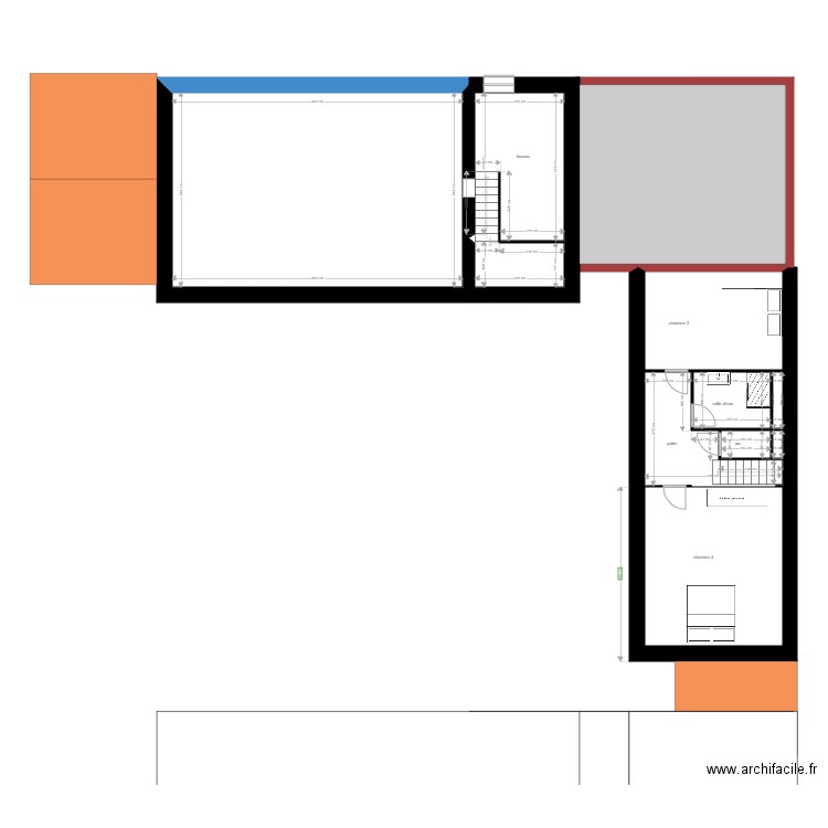 Projet plan maison Grand bois Allard  Etage. Plan de 0 pièce et 0 m2