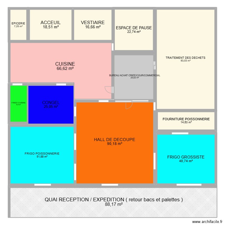 FUTUR LABORATOIRE. Plan de 14 pièces et 560 m2