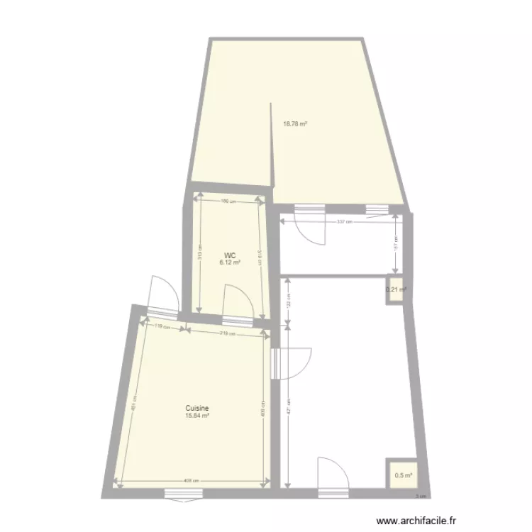 Maison 1 rdc. Plan de 