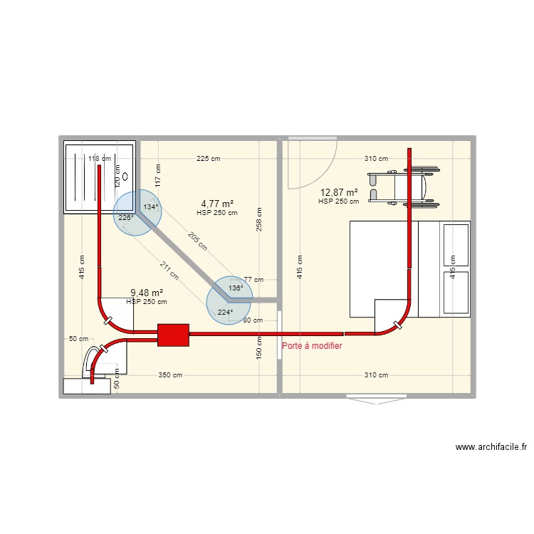 FEYT Rail Direct. Plan de 3 pièces et 27 m2