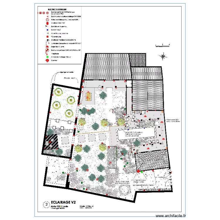 electricit&eacute; jardin aimargues. Plan de 