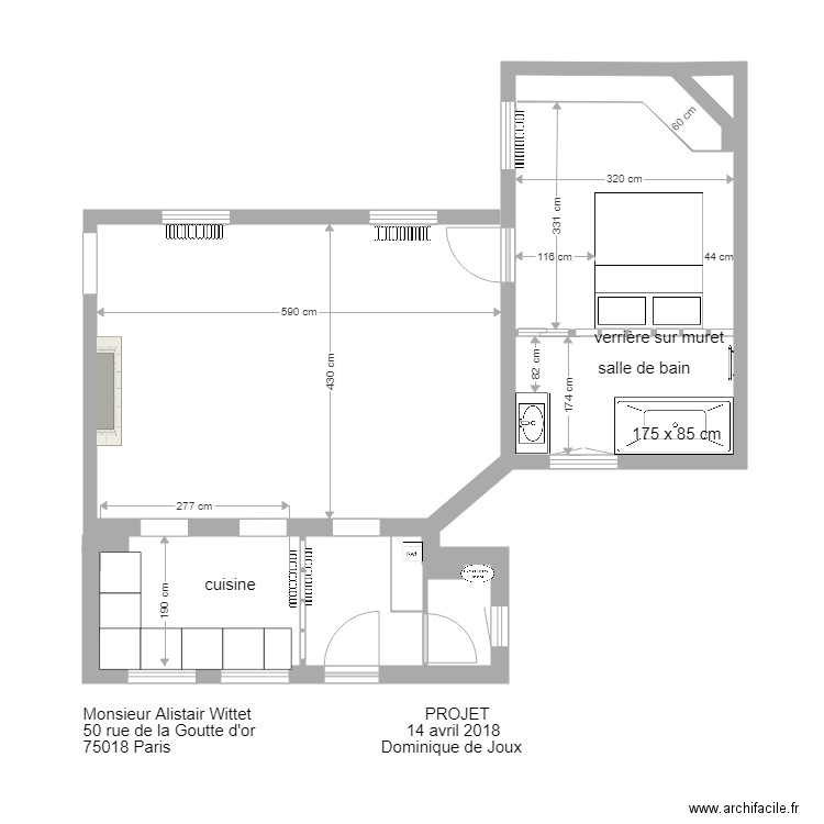 Projet Alistair Wittet. Plan de 0 pièce et 0 m2