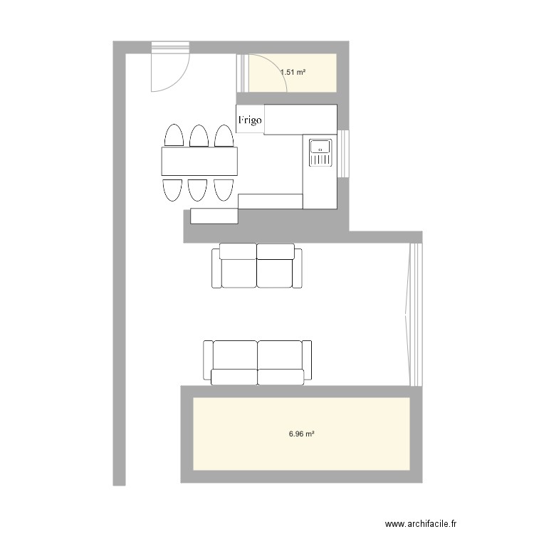 cuisine après travaux. Plan de 0 pièce et 0 m2