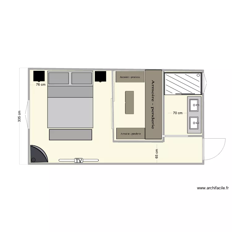 F183B CHAMBRE . Plan de 