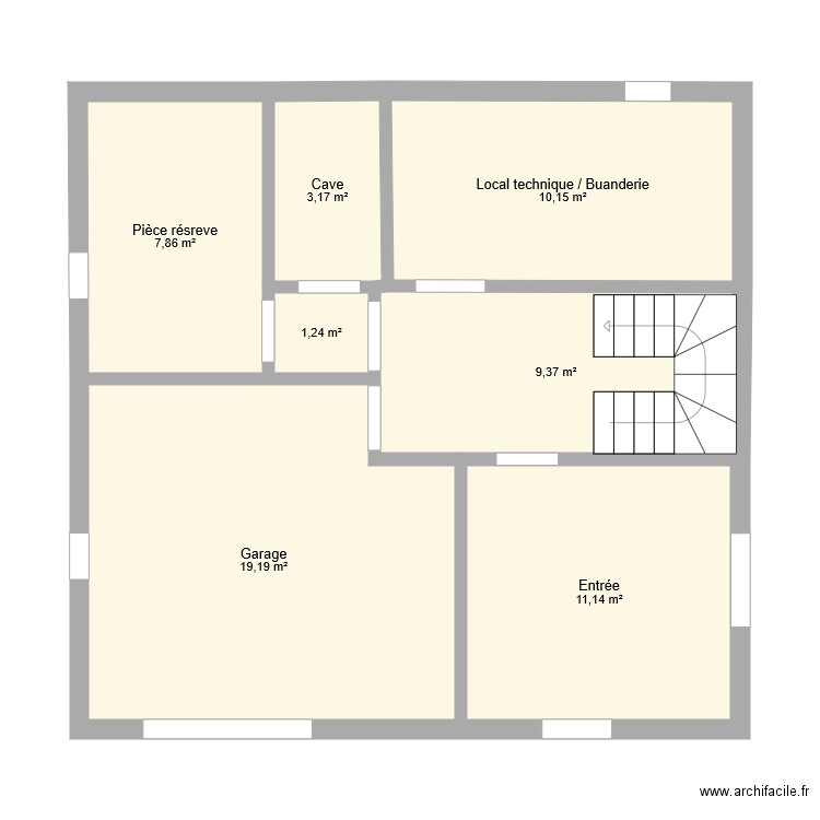 Plan Rez sans meuble. Plan de 0 pièce et 0 m2