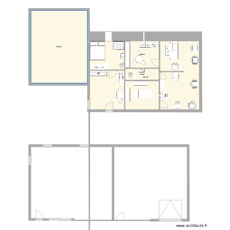 salon carolinange. Plan de 0 pièce et 0 m2