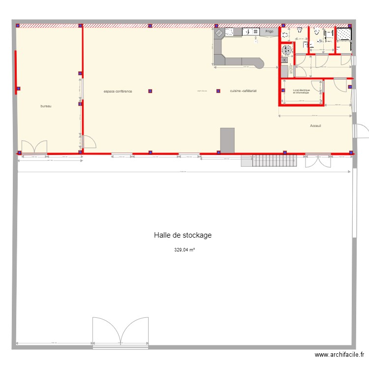 Cartons du Coeur plan du 17 mai. Plan de 7 pièces et 542 m2