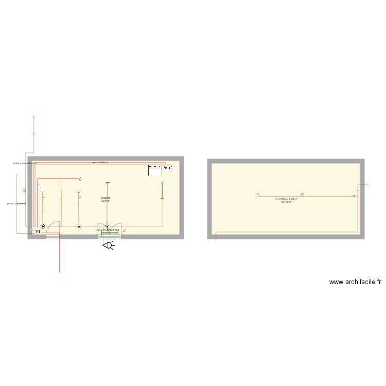 Grange. Plan de 0 pièce et 0 m2