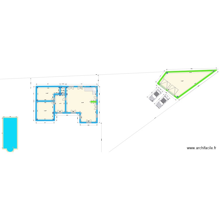 PSenlis 01.6 en L. Plan de 6 pièces et 216 m2