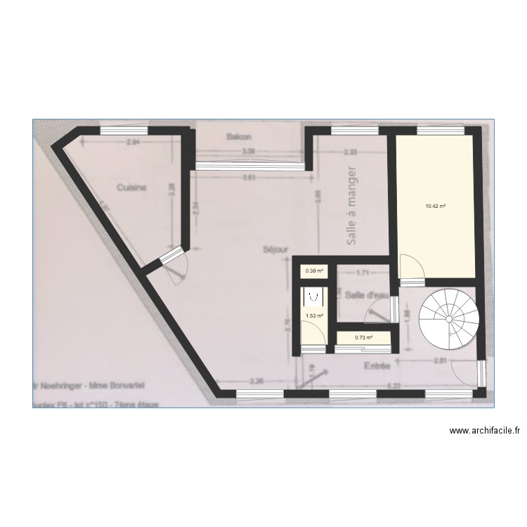 St Ouen etage 1. Plan de 0 pièce et 0 m2