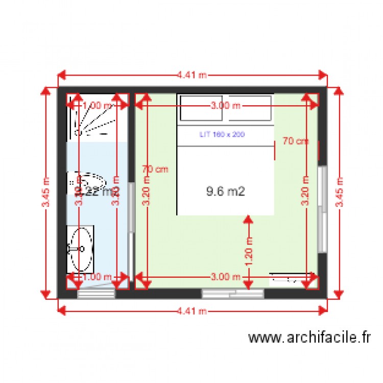 CHALET 1 CH 2. Plan de 0 pièce et 0 m2