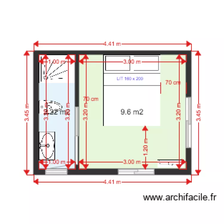 CHALET 1 CH 2. Plan de 