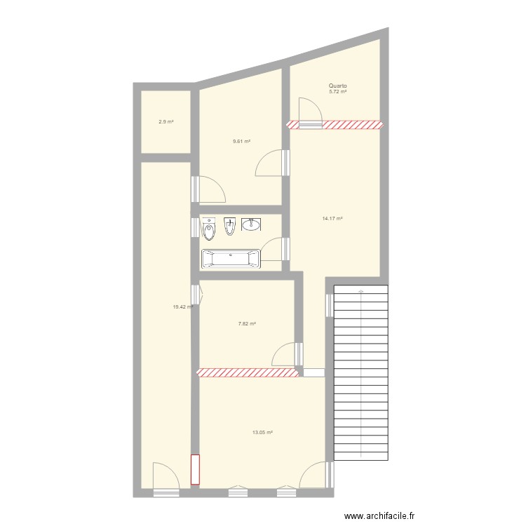 Gremio 16 0 demolições 1. Plan de 0 pièce et 0 m2