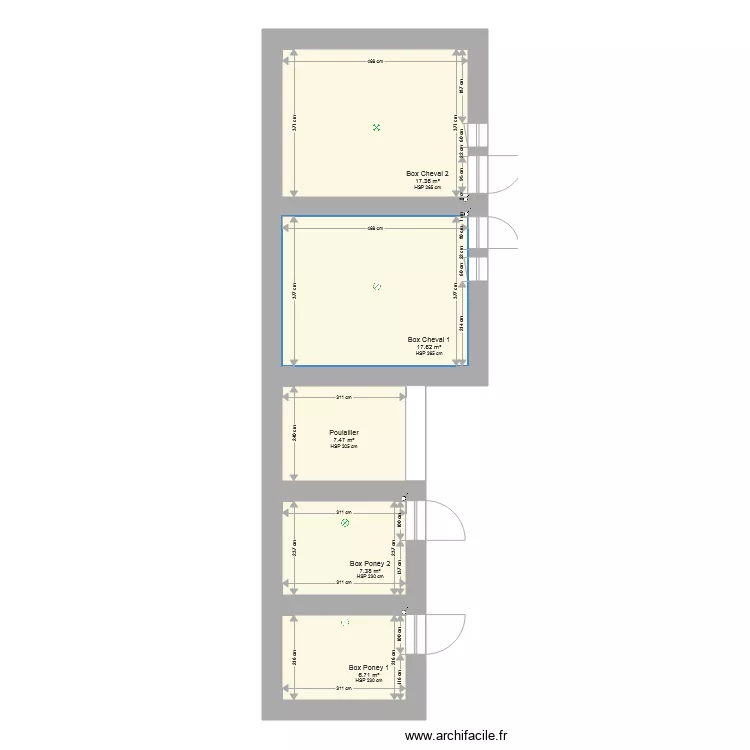 Box Poney et Chevaux et Poulailier. Plan de Box Poney et Chevaux et Poulailier. Plan de