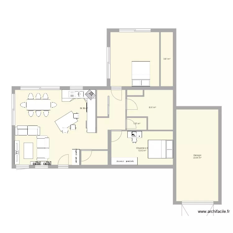 Maison 1. Plan de 
