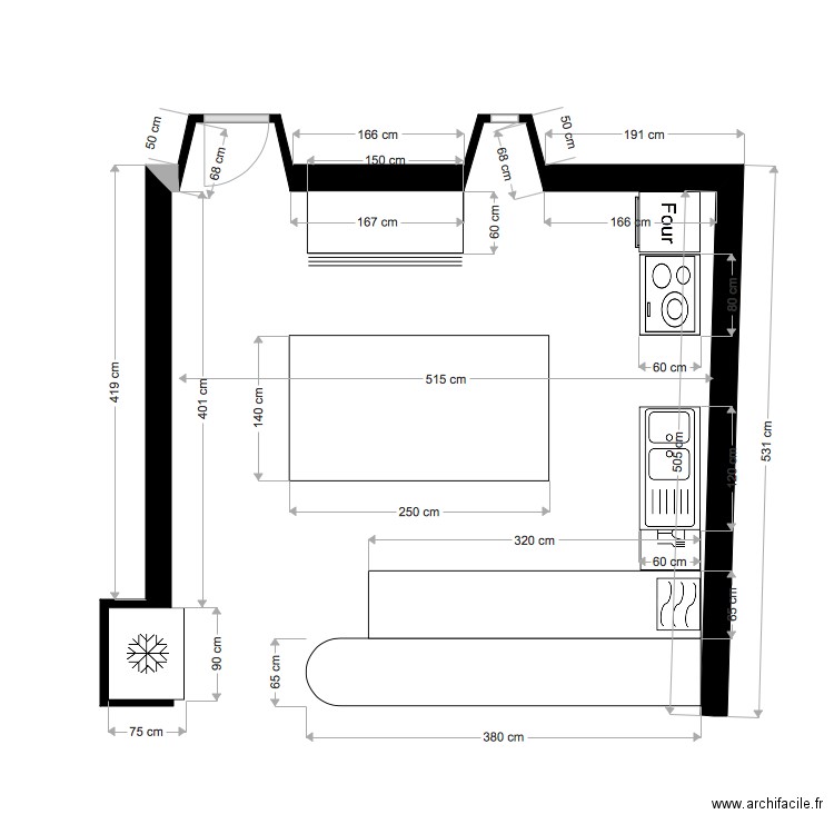 cuisine. Plan de 0 pièce et 0 m2