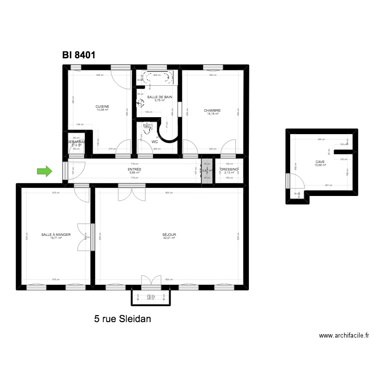 BI 8401. Plan de 0 pièce et 0 m2