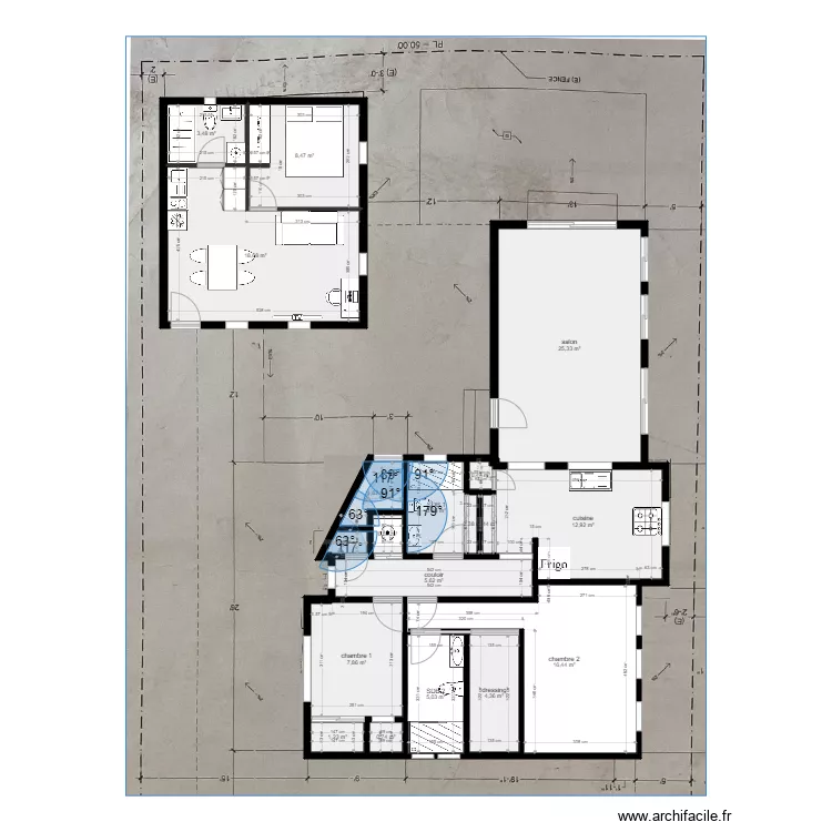 casitas 2 travail. Plan de 