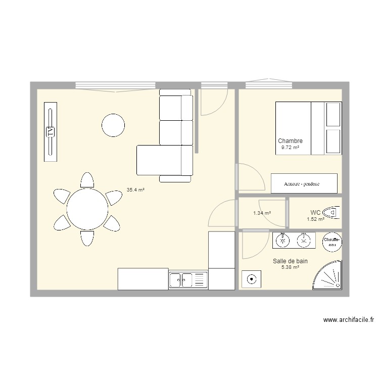 plan bat B. Plan de 0 pièce et 0 m2