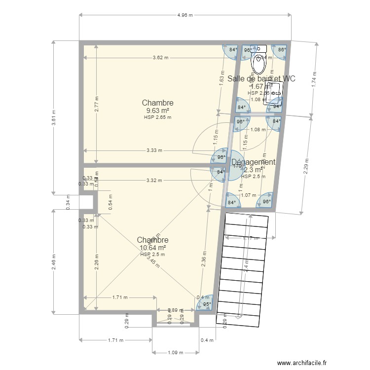 Jujard 1er étage. Plan de 0 pièce et 0 m2