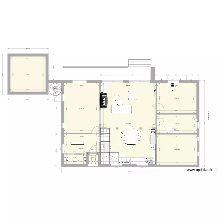 V11 cuisine américaine salon. Plan de V11 cuisine américaine salon. Plan de