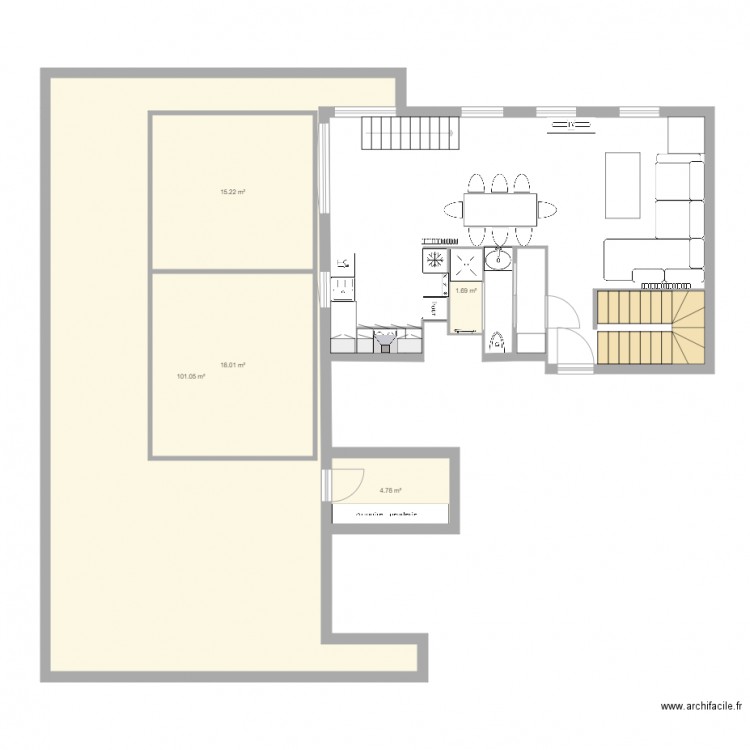 Pantin variante corrigée RDC juin 2017. Plan de 0 pièce et 0 m2