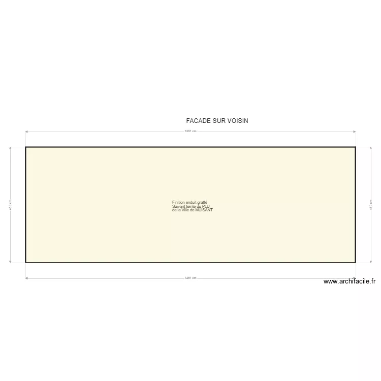  PLAN DE FACADE GARAGE COTE VOISIN. Plan de 