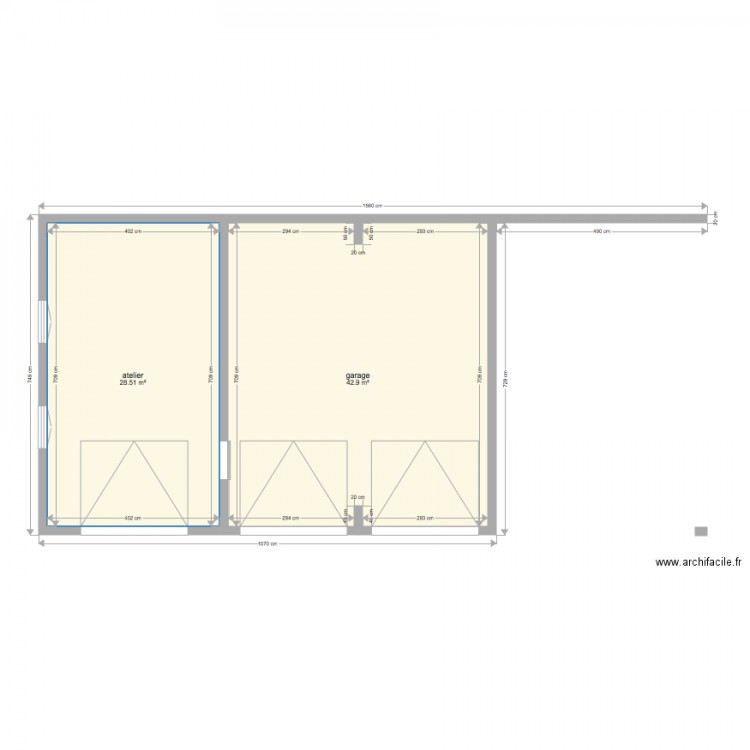 garage voiture 2. Plan de 0 pièce et 0 m2