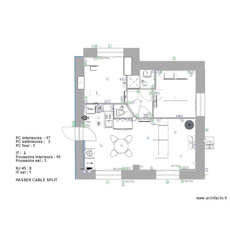 rez de chaussee DEFINITIF - ELECTRICITE. Plan de 0 pièce et 0 m2