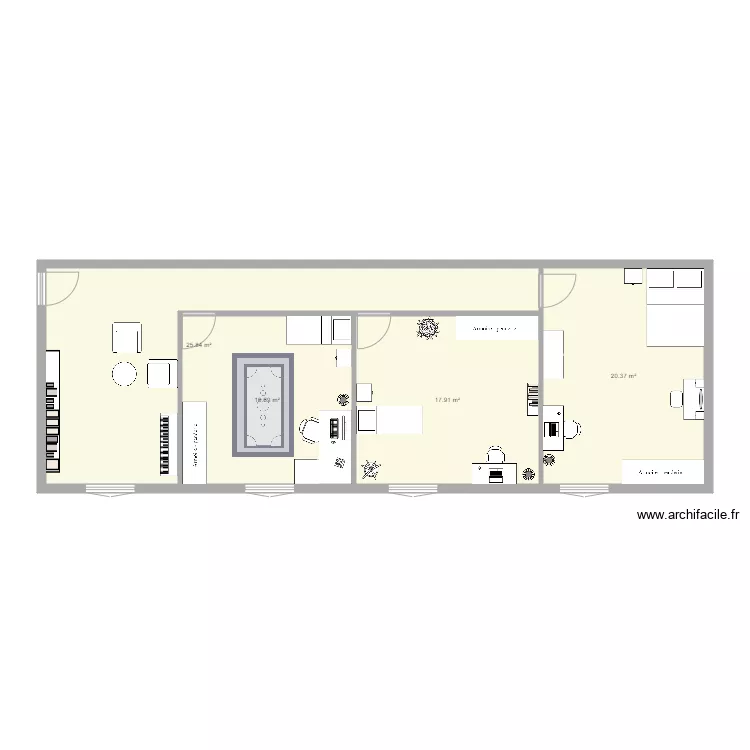 1er &eacute;tage partie nuit. Plan de 